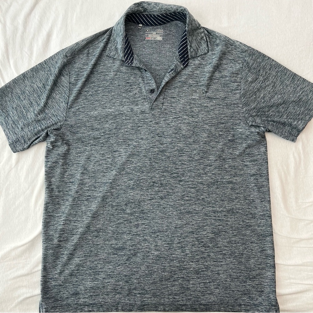 Under Armour Golf Polo, Loose Fit, Size Large